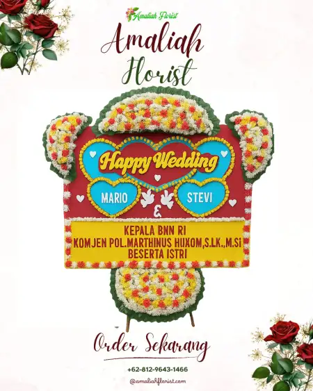 Papan Bunga Pernikahan Lajo Lor